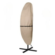 Limerenc Patio Umbrella Covers for Outdoor, Waterproof Offset Umbrella Cover Banana Style with Drawstring, Fits 9FT to 14FT