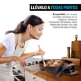 thumbnail image 3 of Redlemon Parrilla El&eacute;ctrica Antiadherente Grande 4.5 Litros, Sart&eacute;n El&eacute;ctrico con Tapa de Vidrio y Termostato Regulable de 5 Temperaturas (Hasta 210&deg;C), Planch, 3 of 8
