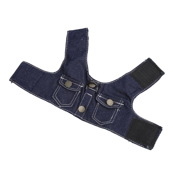 Denim Jacket Dog Harness, Adaptable Breathable Mesh Pet Supply with Dog Leash for Travel Outdoor