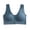 Blue, variant on Front Close Bras for Women Wireless Comfortable Bra Full Coverage Supportive Wide Strap Lightweight Bra Solid Bra