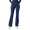 Navy, variant on Luma Womens Flare Scrub Pants 4 Pockets Stretchy Cargo Pant Black M