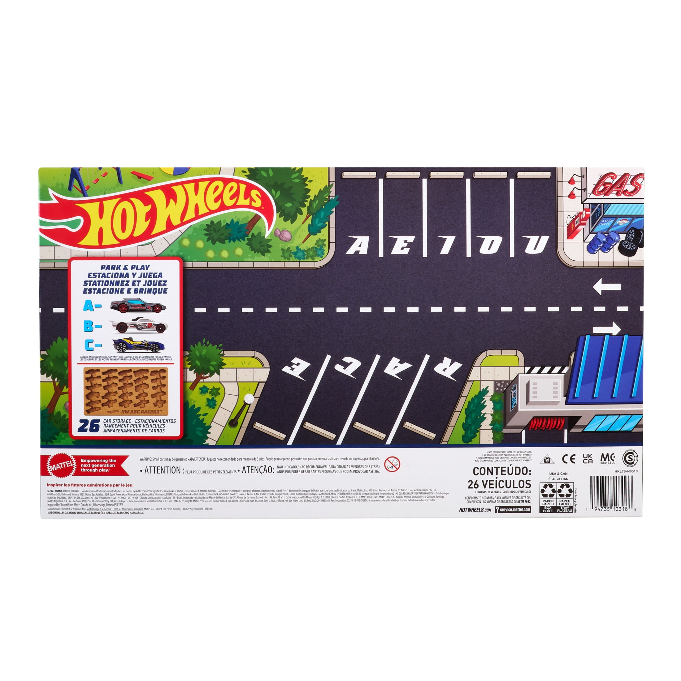 Hot Wheels ABC Racers, Set of 26 Hot Wheels Cars with Letters of the Alphabet