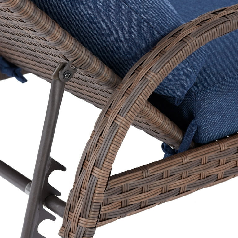 Mainstays woven wicker outdoor recliner sales