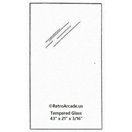 Bally Pinball Parts replacement pinball top glass 21 x 43 x3/16 inch, fits williams, stern, bally, midway, game, plan, capcom, data east ()