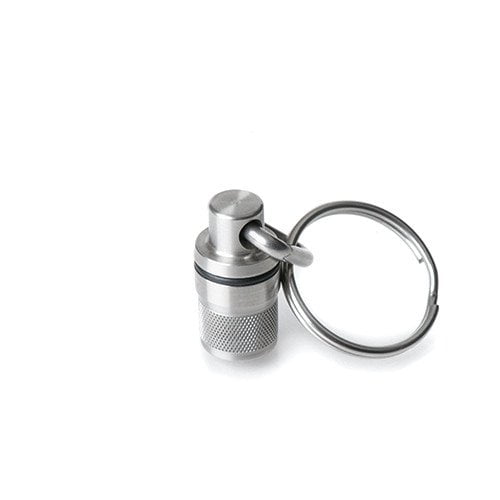 GUS Micro Pill Fob, Made in USA, Stainless Steel Keychain Pill Holder