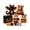 A Halloween Friends 4 Piece DlY Patchwork Kit Collection#4, variant on Handmade Patchwork Pumpkin Door Hanger, Plaid Polka Dot Pumpkin Ornament, Cottage Fall Thanksgiving Home Decor