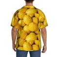 thumbnail image 5 of Disketp Men's Hawaiian Ripe Yellow Lemon Print Shirts Button Down Holiday Beach Shirts-X-Large, 5 of 7