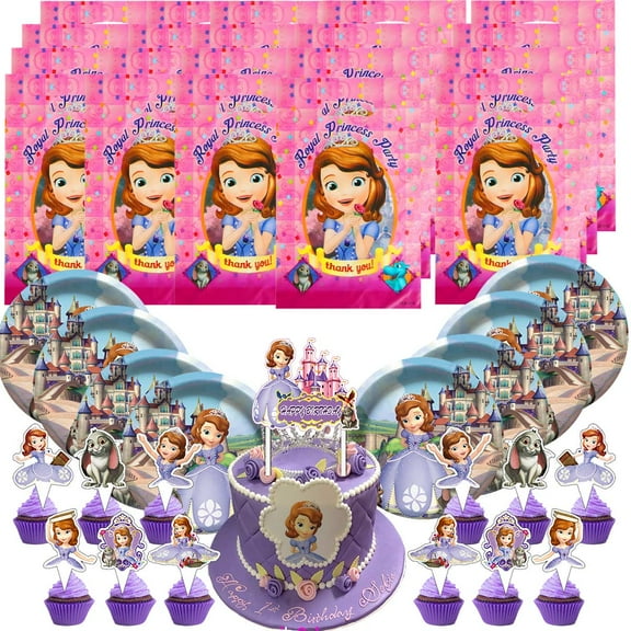 Sofia Princess Gift Bags Plates Candy Treat Birthday Party Supplies Decorations Decor Goodie Bag