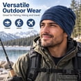 thumbnail image 6 of Neck Warmer Fleece Neck Gaiter Warmer Soft fleece Face scarf Mask Windproof for Cold Weather Winter Outdoor Sports motorcycle Snowboard Balaclava Fishing Grey Royal Blue, 6 of 7
