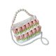 thumbnail image 5 of Kit de bolsa de crochet de tejido de bricolaje adultos 7.09x2.76x5.12 "Flower manual tejido a mano Rosa verde, 5 of 8