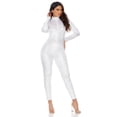 thumbnail image 4 of Adult Women's White Zip Front Reptile  Jumpsuit, 4 of 4