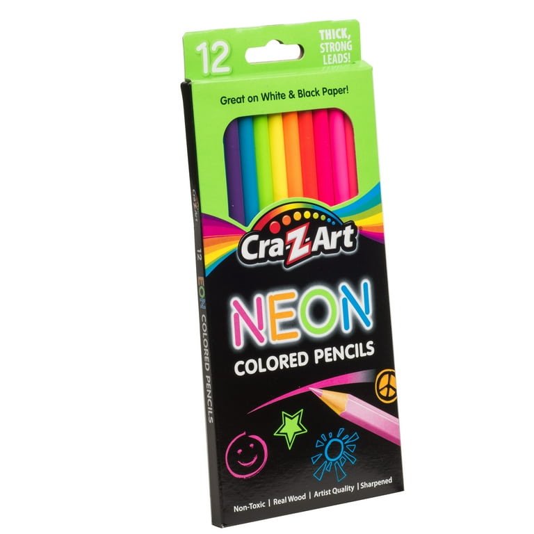Cra-Z-Art Neon Colored Pencils 12 Count, Beginner Child Ages 4 and Up
