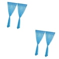 thumbnail image 3 of Billuyoard Cortina de cocina de 2 paneles, cortina de gasa transparente para puerta y ventana, color azul oscuro - 200x200cm 2piezas Cielo azul 100 x 270 cm 2 piezas, 3 of 6