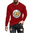 thumbnail image 1 of Birdeem Fashionable Mens Printed Top with Long Sleeved Round Neck and Smiling Face Printed Top/Shirt, 1 of 5