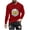 15Red, variant on Fashionable Men's Printed Top With Long Sleeved Round Neck And Smiling Face Printed Top Long Sleeve Round-Neck Blouses & Shirts