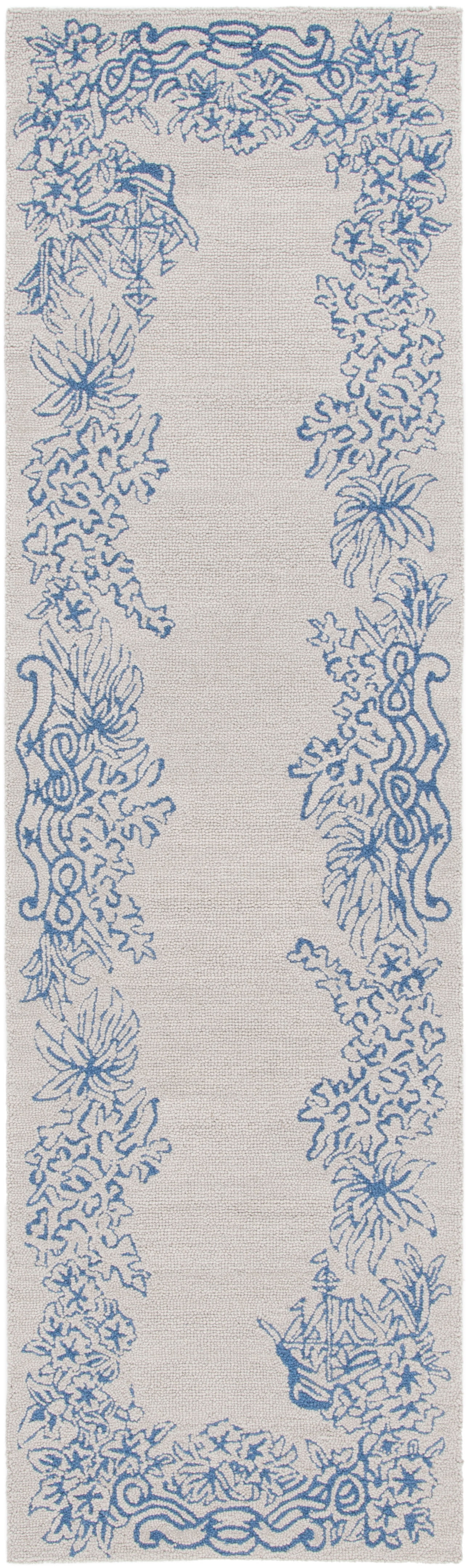 Safavieh Chelsea Chauncey Floral Runner Rug, Blue/Gray, 2'3" x 8'