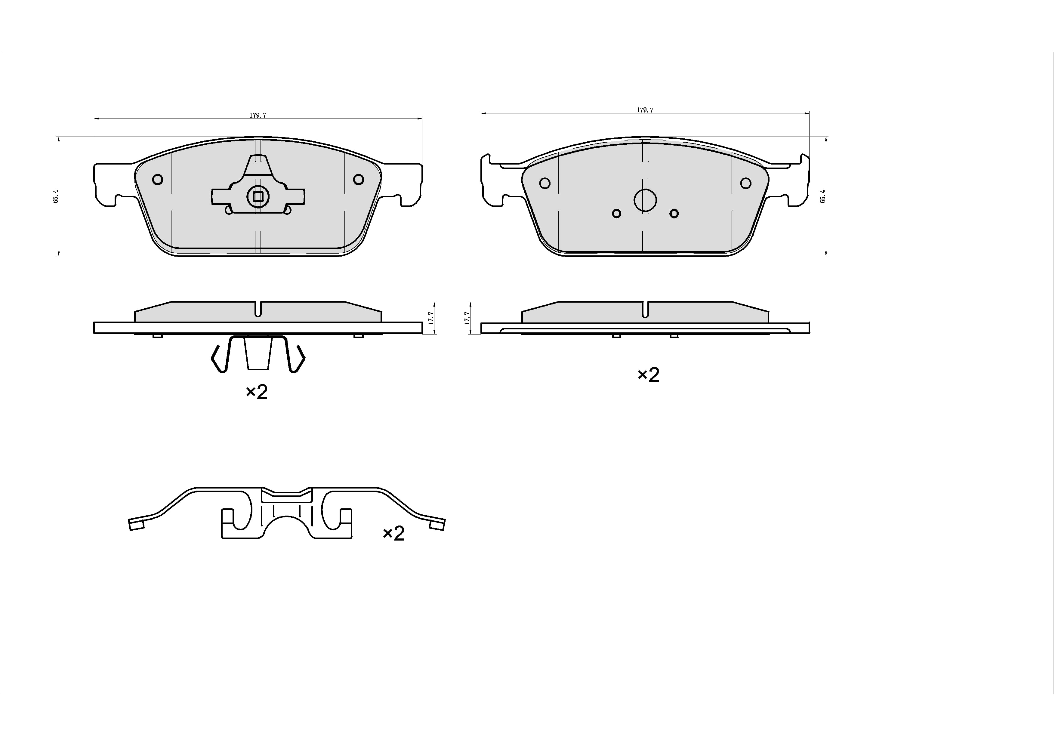 Winstop Brake Pad Set, Front WS.1668.0.M, Ford Focus 2014-2013