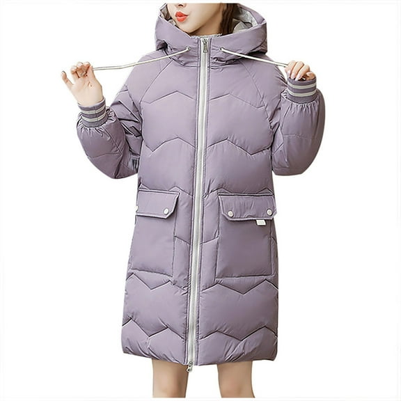 Lindreshi Winter Coats for Women Trendy Womens Winter Jacket Warm Overcoat Hooded Zipper Thicker Coat Pocket Outwear