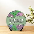 thumbnail image 6 of Daiia Summer Printed Pattern Ceramic Plate Dinner Plates Bone China Decorative Plates with Display Stand Art Ceramic Ornaments for Wall Hanging Decoration-10in, 6 of 6
