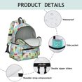 thumbnail image 4 of Highland Cow and Sunflower Print Cute School Backpack with Padded Back and Adjustable Shoulder Straps 13.4"x11"x4.7", 4 of 5