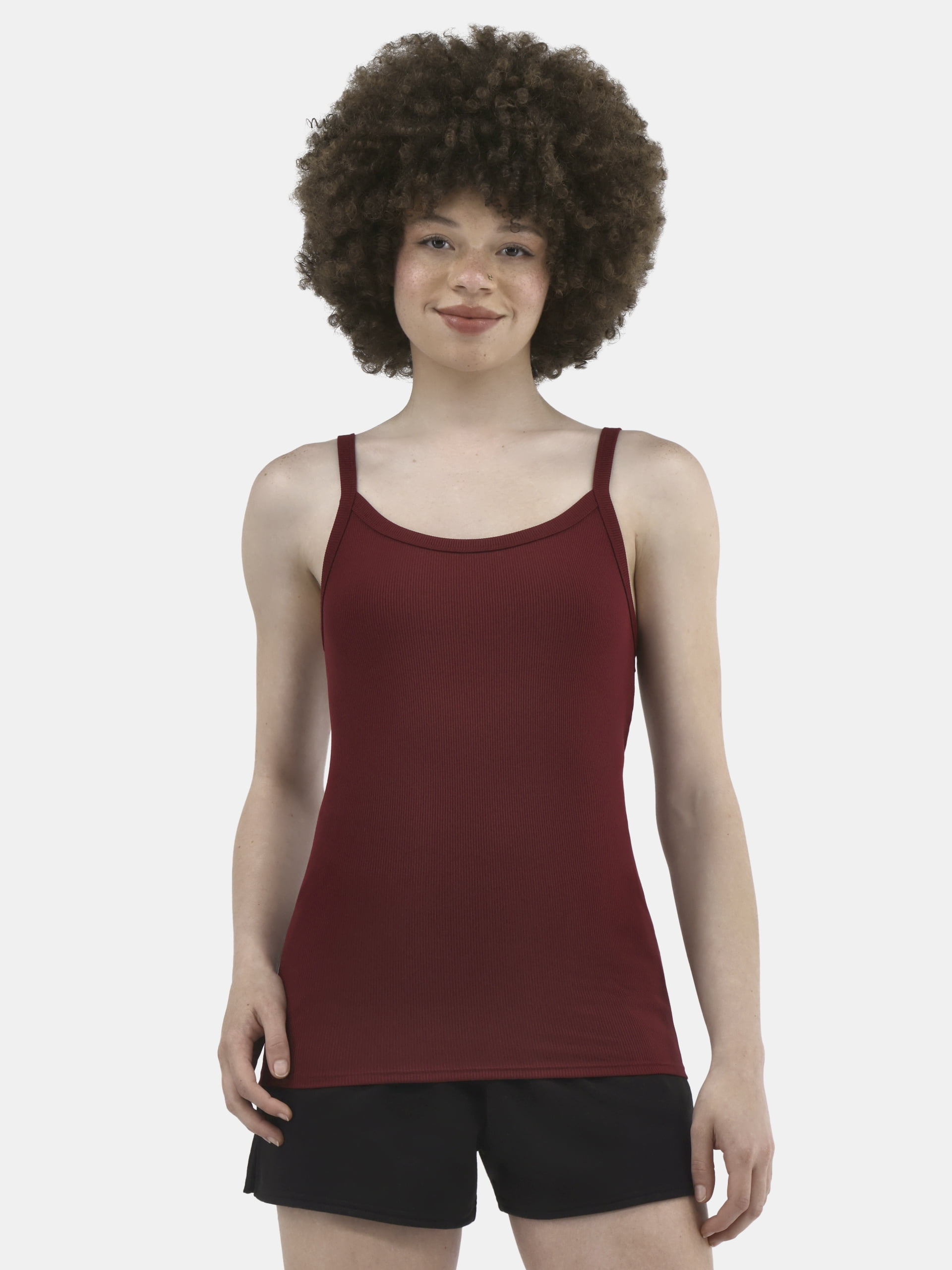 No Boundaries Ribbed Cami Top, 1 or 5-Pack, Women's