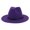 Purple, variant on CIENVNSTG Wide Flat Top Vintage Fedora Hat Unisex Belt Buckle Fashion Accessory for Party Church Occasions Red