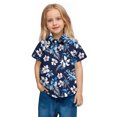 thumbnail image 5 of OGLCCG Boys Hawaiian Shirts Short Sleeve Summer Beach Button Down Aloha Luau Shirts for Kids Casual Tropical Shirt with Pocket 2-15 Years, 5 of 7