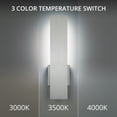 thumbnail image 3 of WAC Lighting Stag 18" 3-CCT 4000K Aluminum Indoor/Outdoor Wall Light in Black, 3 of 5
