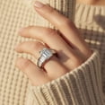 thumbnail image 5 of vylahjewellery Moissanite Diamond Engagement Anniversary Ring for Women Vermeil White Gold Bridal Ring Luxury Wedding Ring Promise Diamond Ring, 5 of 6