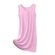thumbnail image 2 of Camisón de poliéster para mujer, vestido informal holgado de verano, sin mangas, color liso, para casa, 2 of 5