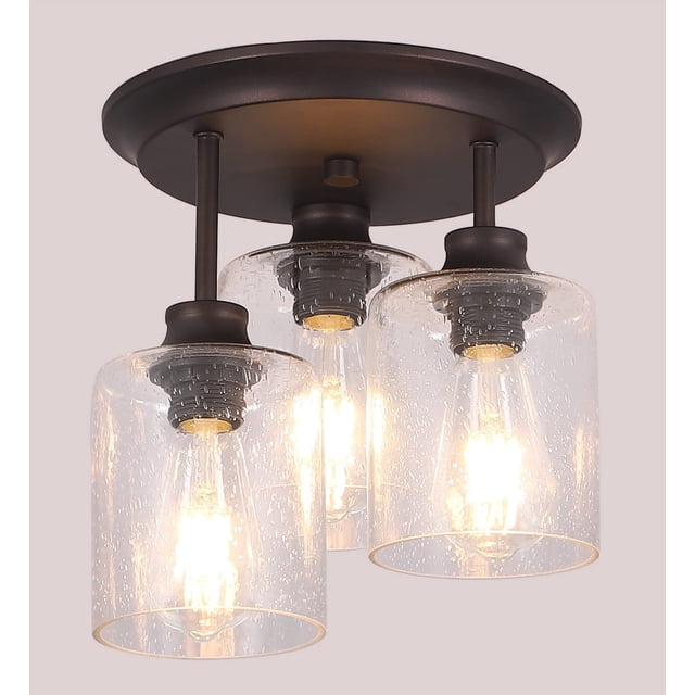 Lámpara de Techo Winsmart Semi Empotrada 3 Luces, Bronze Aceitado