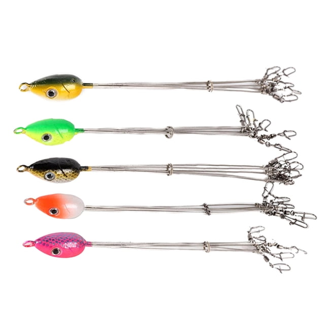 5 Pcs/Ensemble Groupe de Pêche Leurre Rig Combinaison Portable Hameçon Leurre Rig Groupe de Pêche Appât Matériel