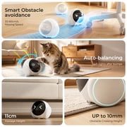 VividEye 2K Pet Camera Robot with AI, Movable Indoor WiFi Cam, Whole-Home Auto Patrol, Auto-Recharge, 360° Pet Finder, 2-Way Audio, Bark & Sound Alerts for Dogs and Cats