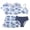 Navy, variant on HAOTAGS Girls Tankini Swimsuit 10-12,Rash Guard Printed Sun Protection Summer 4PC Swimwear White