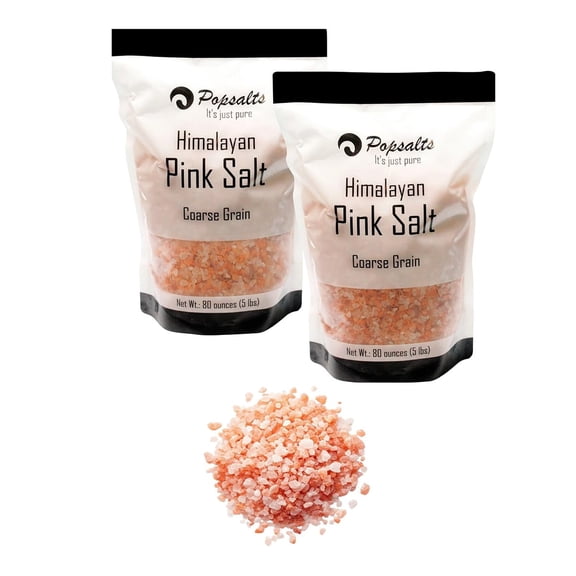 Himalayan Coarse Pink Salt  2-5 Pound  Rich in Minerals-Pure & Natural-Great for Cooking-Versatile