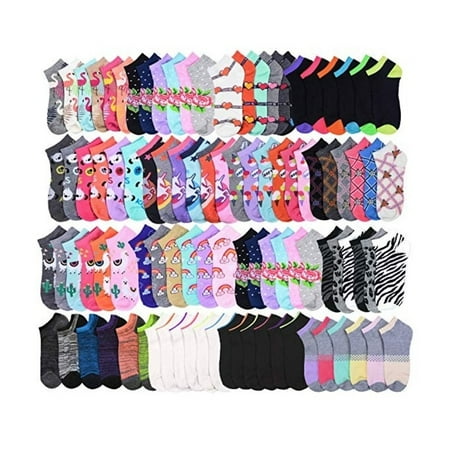 

Size 6-8 Wholesale Socks Women s Low Cut No Show Footie Casual Girls in 60 Colorful Patterns