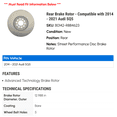 thumbnail image 2 of Rear Brake Rotor - Compatible with 2014 - 2021 Audi SQ5 2015 2016 2017 2018 2019 2020, 2 of 2