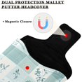 thumbnail image 3 of Haosy Vintage Floral and Gingham Golf Mallet Putter Cover Strong Magnetic Leather Golf Club Headcover Closure, 3 of 7