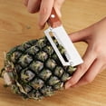 thumbnail image 3 of Wooden Kitchen Tool Smooth Glide Vegetable Peeler Stainless Steel Blade Multifunction Fruit & Vegetable Peeler Knife with Bottle Opener Ergonomic Wood Handle for Potato Apple Pumpkin Papaya Kitchen, 3 of 9