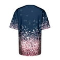 thumbnail image 5 of TSADFHJI Chandails pour Femmes en Coton Mode Décontractée pour Femmes Dégradé à Paillettes Imprimé Col Rond T-Shirt Ample, 5 of 5