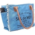 thumbnail image 5 of Rajeriya Sel De Mer Canvas & Cowhide Tote Bag - Upcycled Radiant Leather Hand Bag, 5 of 5