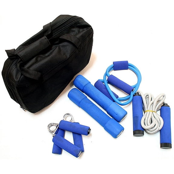 Perrini Multi Functional Work Out Exercise Quality Kit W/ Carrying Case 4Pc Set