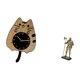thumbnail image 5 of Reloj de pared,Reloj de pared decorativo con forma de gato para sala de estar silenciosa,Figura de escritorio,Estatua de caballero,artesanía artística,coleccionable,escritorio,oficina,Figura, 5 of 8