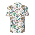 thumbnail image 3 of Xecao Fairy Flower for Mens' Casual Short Sleeve Button-Down Polo Shirts for a Classic Golf Look, 3 of 9