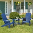 thumbnail image 2 of ACEGOSES 1 Pcs Outdoor Patio Adirondack Chair with Cup-holder for Garden, Lawn Yard and Beach, Navy Blue, 2 of 9