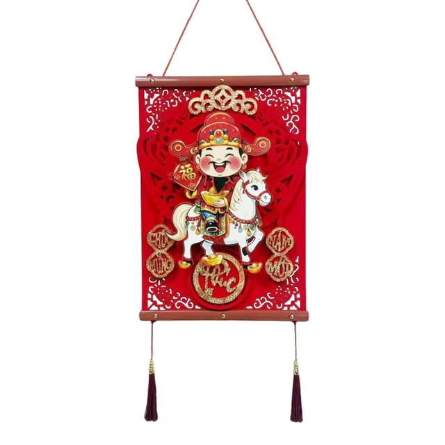 Decoración de Año Nuevo Chino con Borlas Tradicional Ligera Oriental Lunar Estilo C