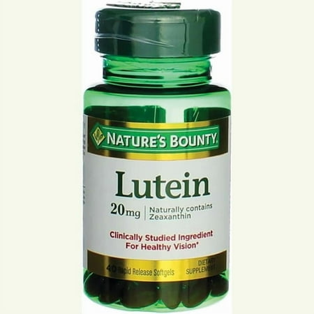 Nature's Bounty Lutein Softgels, 20 Mg, 40 Ct