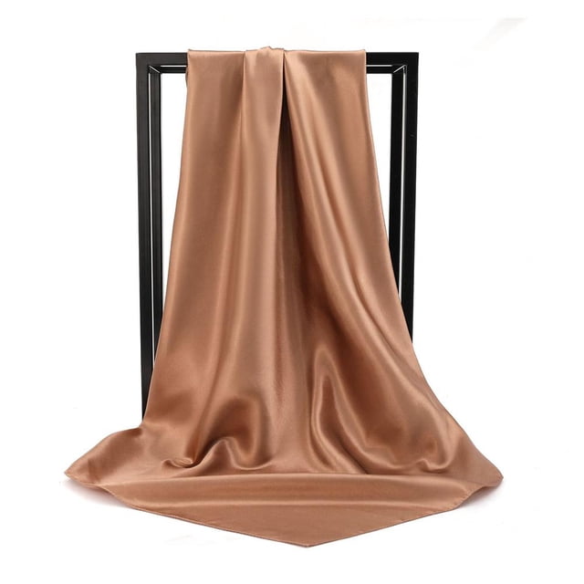 SGACAI Bufanda cuadrada de satén de seda para mujer de 90 cm, color hijab, para cubrir el cabello, GX Wrap