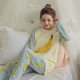 thumbnail image 1 of Pijamas de manga larga para mujer, conjunto de dos piezas de seda de leche, sección delgada, ropa de dormir transpirable, ropa de casa para estudiantes, Primavera, 1 of 4