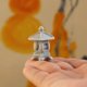 thumbnail image 4 of . Small pavilion ornaments micro landscape Chinese style stone pavilion rockery flowing water fish tank bonsai ornaments pagoda stone lamp, 4 of 5